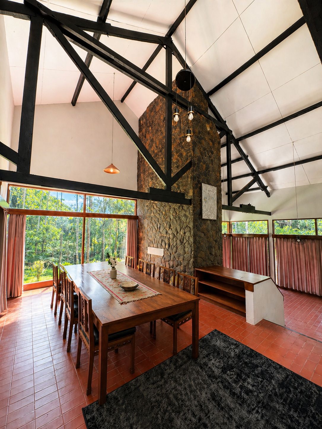 Warm living and dining room for gathering together